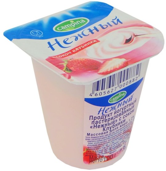 110Г*4 ЙОГУРТ НЕЖ 5% CAMPINA
