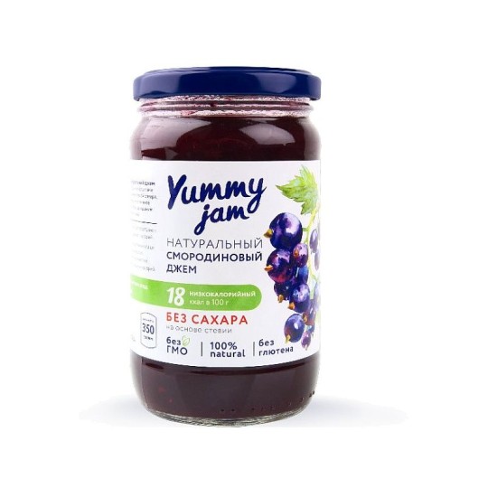 Yummy Jam|Смородиновый джем без сахара 350 гр