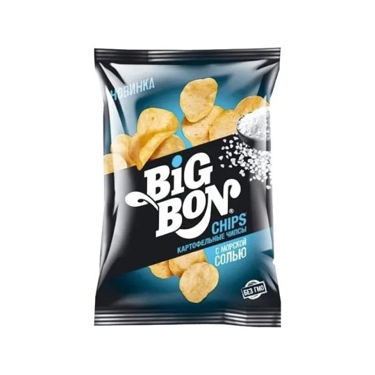 BIGBON Чипсы из сырного карт. с морской солью 75г.