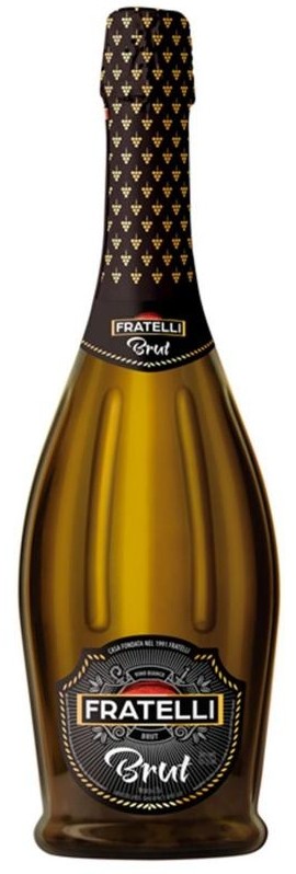 Вино игристое Fratelli Brut белое сухое 0,75л, (Украина)