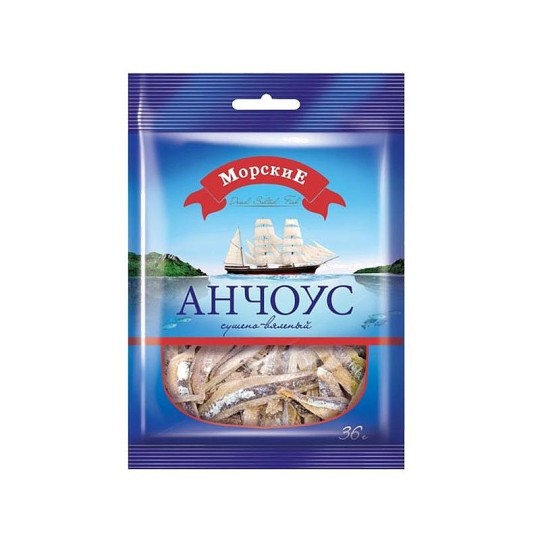 Анчоусы Морские сушено-вяленые 36 г