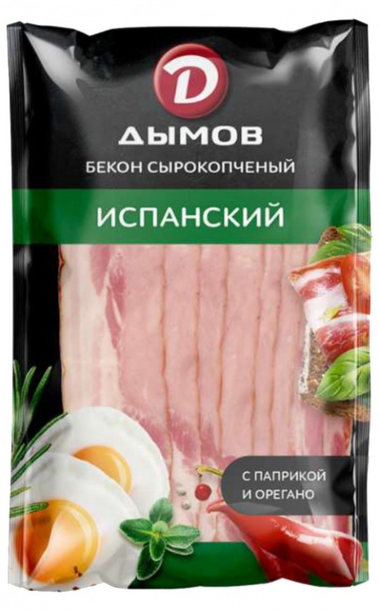 Бекон Дымов сырокопченый испанский нарезка 150 г
