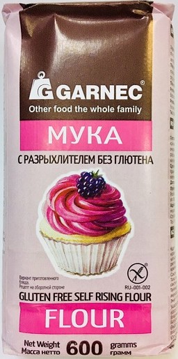 Мука с разрыхлителем Гарнец без глютена 600 г