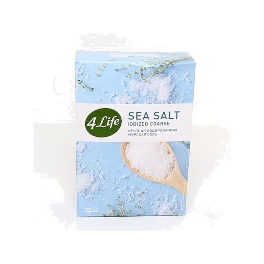 Морская соль 4LIFE крупная йодированная, 1кг
