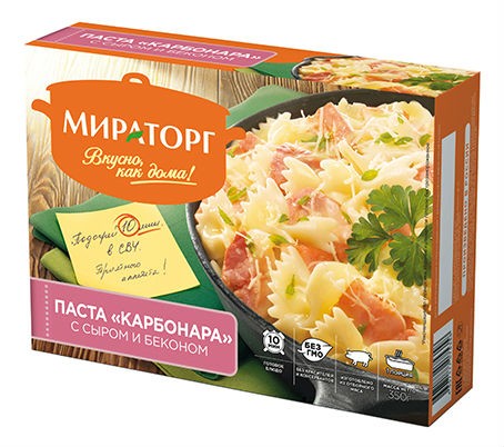 350Г ПАСТА «КАРБОНАРА» СЫР/БЕКОН. МИРАТОРГ