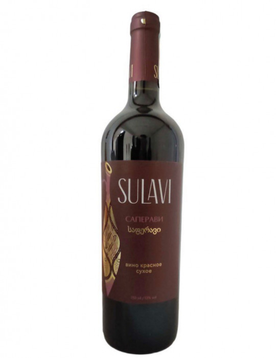 Sulavi "Саперави" вино красное сухое 0,75