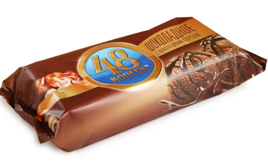 Мороженое 48 копеек шоколадное с шоколадным соусом 420 мл