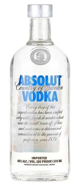 Водка ABSOLUT, 0,5л