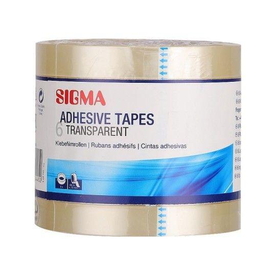 6ШТ СКОТЧ КАНЦ 15ММ*66М SIGMA