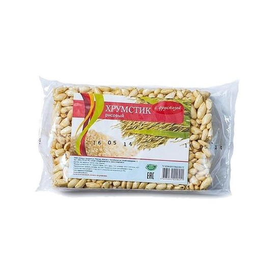 Батончик "Хрумстик" "Воздушный рис" на фруктозе 35 гр