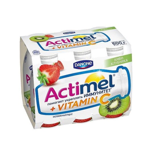 Actimel|Кисломолочный напиток  с киви и клубникой 2,5% 100г