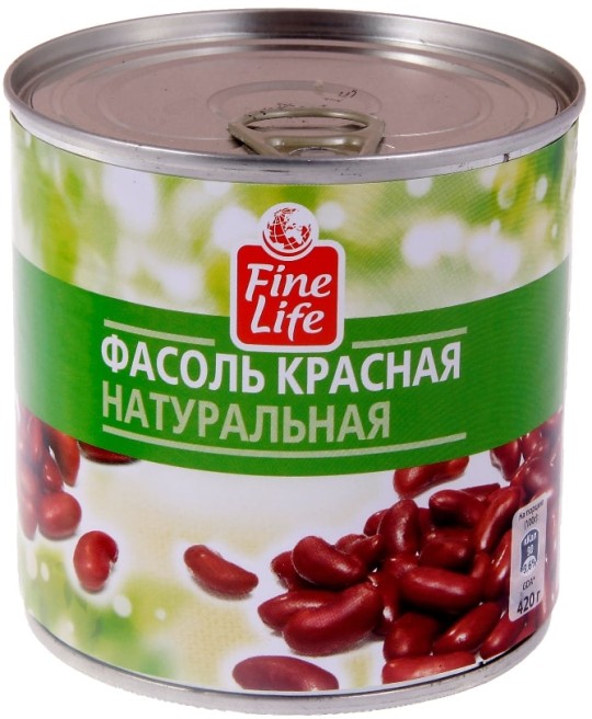 Фасоль красная Fine Life натуральная 420 г 