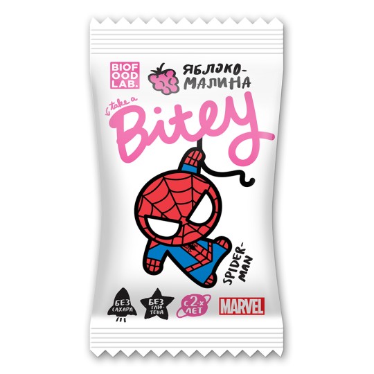 Батончик Biteу овсяно-фруктовый "Яблоко, малина" Marvel 30 гр