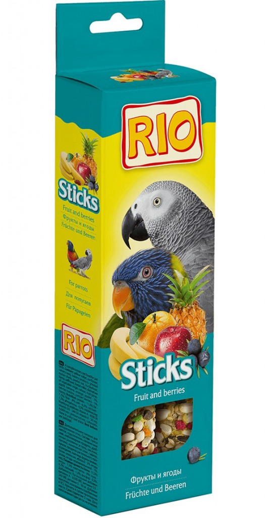Палочки для попугаев Rio с фруктами и ягодами 2*75г