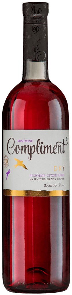 Вино Compliment розовое сухое 10-12% 0,75 л. (Казахстан)
