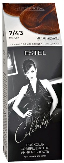 Краска для волос ESTEL CELEBRITY 7/43 коньяк