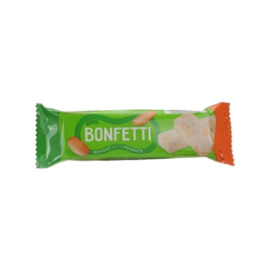Батончик Bonfetti Нуга и арахис 25г