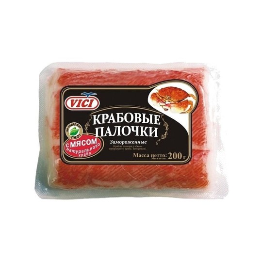 Крабовые палочки VICI с натуральным крабом зам, 250г