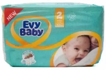 Подгузники детские Evy baby Creamy 2 mini 3-6 кг, 32 штуки