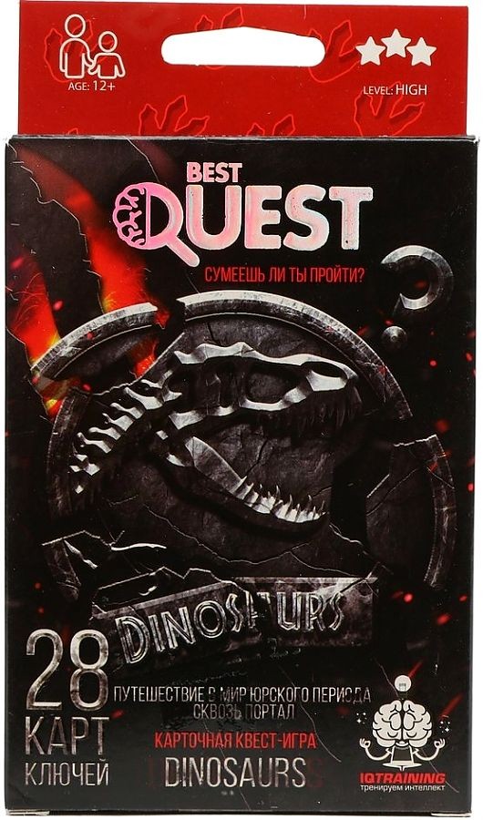 Игра карточная BEST QUEST DINOSAURS 