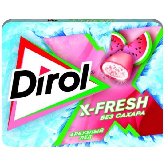 DIROL| X-FRESH жевательная резинка без сахара "АРБУЗНЫЙ ЛЕД"