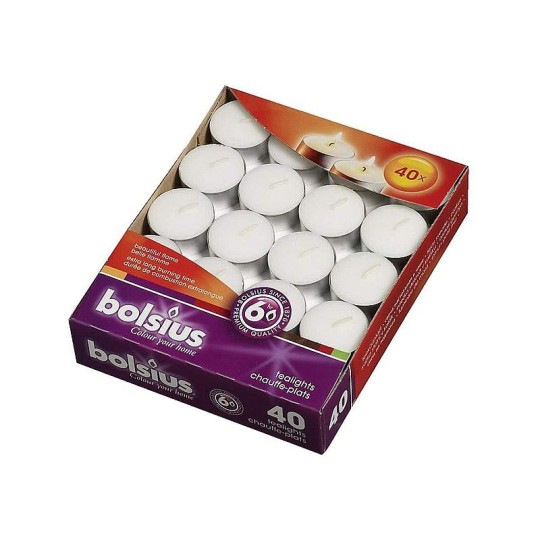  Свечи Чайные Bolsius Часы Горения Белый