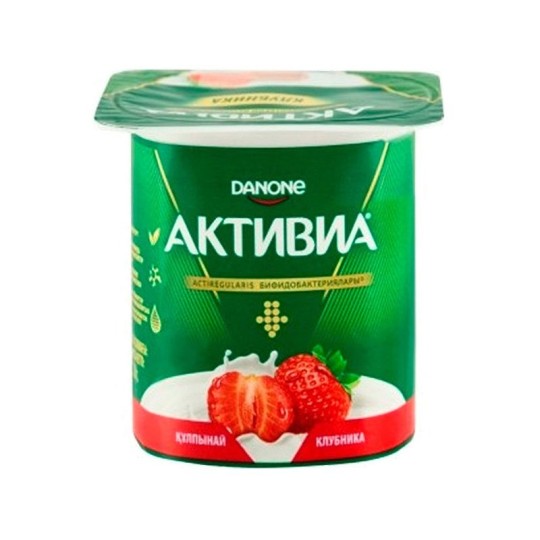 АКТИВИА| Йогурт Клубника 2,9% 120г