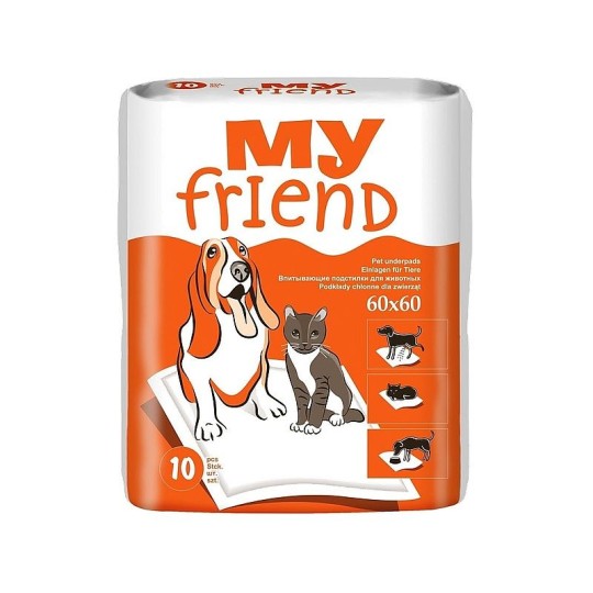 ПЕЛЕНКИ ДЛЯ ЖИВОТНЫХ MY FRIEND 60X60 10ШТ
