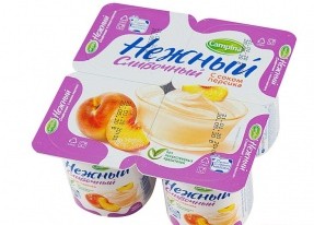  Йогурт CAMPINA Нежный Сливочный Персик 5% стак 100г