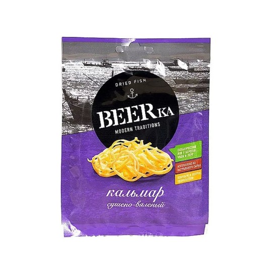 Кальмар BEERka сушено-вяленый, 18 г