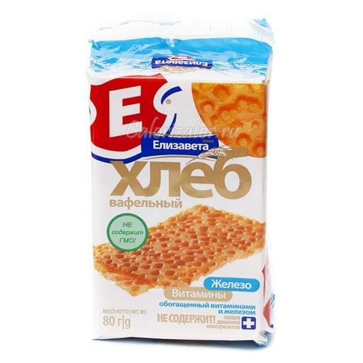Елизавета Вафельный хлеб  Обогащенный витаминами и железом 80 гр