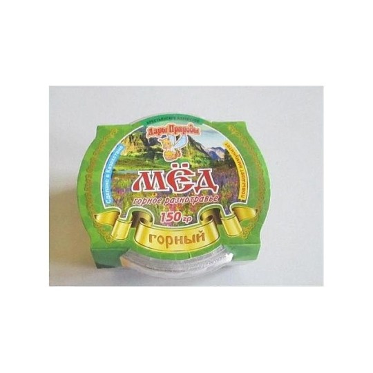 Мед горный "ДАРЫ ПРИРОДЫ" разнотравье  250гр 
