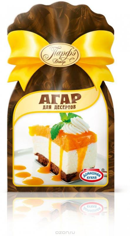 Домашняя кухня Смесь сухая-полуфабрикат для пригот.начинки Агар для десертов, 26г.