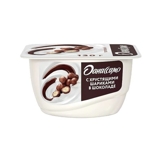 (уценка) ДЕСЕРТ ДАНИССИМО ТВОРОЖНЫЙ С ХРУСТЯЩИМИ ШАРИКАМИ 130ГР
