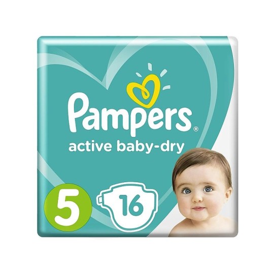 Подгузники Pampers Active Baby-Dry 11–16 кг, размер 5, 16 шт.
