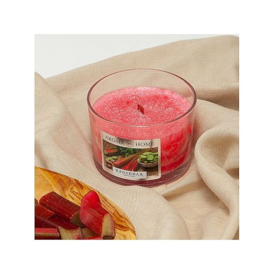 СВЕЧА АРОМАТИЧЕСКАЯ AROMA HOME CANDLE ЗАПАХ RABARBAR