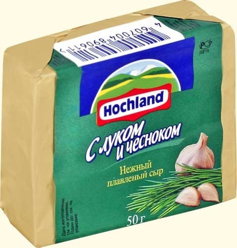 50Г Плавленный сыр HOCHLAND Лук/чеснок