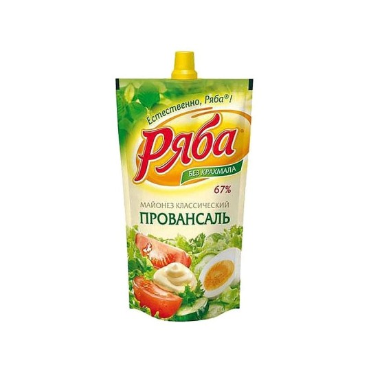 Майонез "Ряба" Классический провансаль  67% 410 гр, д/пак
