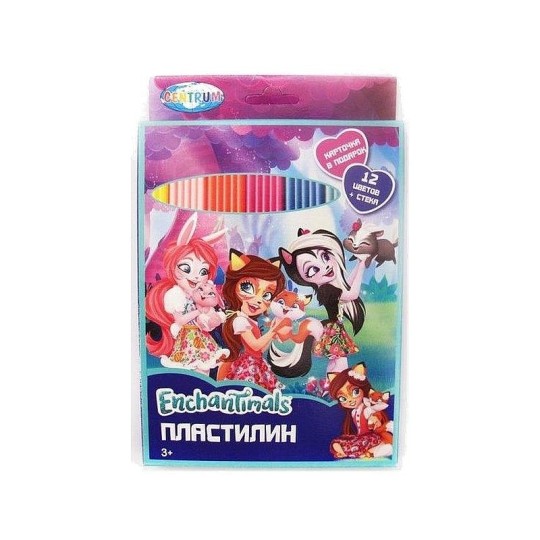 Пластилин Enchantimals стека картинка 12 цветов 