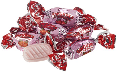 Карамель Рахат Клубника со сливками, вес