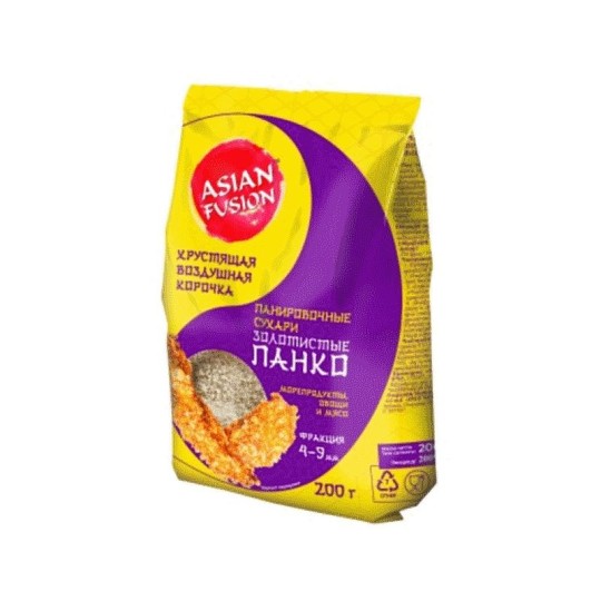 СУХАРИ ASIAN FUSION ПАНИРОВОЧНЫЕ ПАНКО ЗОЛОТИСТЫЕ 200ГР