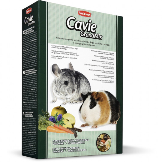 Комплексное питание для морсских свинок, шиншилл и дегу PADOVAN Cavie Grand Mix 850 Г