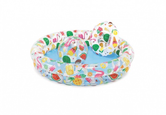 Бассейн надувной Фрукты 122*25 см. с мячом и кругом