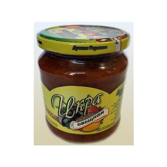  Икра овощная "По-домашнему" , Лучшие рецепты,  0,44 л., стеклянная банка