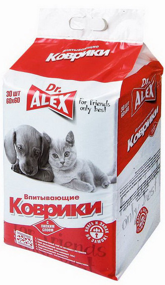 Коврики впитывающие DR ALEX 60*60 30 шт