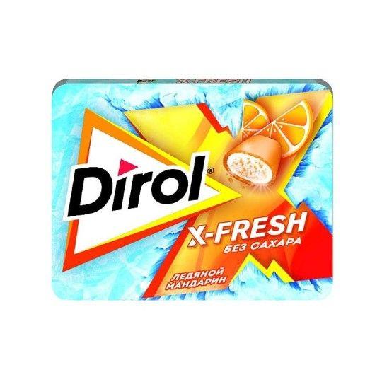 DIROL| X-FRESH жевательная резинка без сахара "ЛЕДЯНОЙ МАНДАРИН"