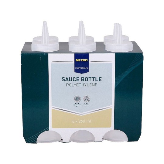 260 МЛ 6ШТ БУТЫЛКА С КРЫШКОЙ