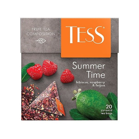  TESS| чай травяной с гибискусом, шиповником и клубникой "Summer time" 20 пирамидок