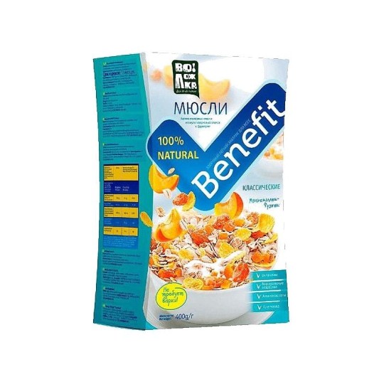 ВОЛОЖКА| мюсли классические "BENEFIT" 400г