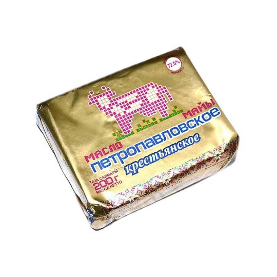 Масло "Петропавловское" Крестьянское 72,5% 200 гр.
